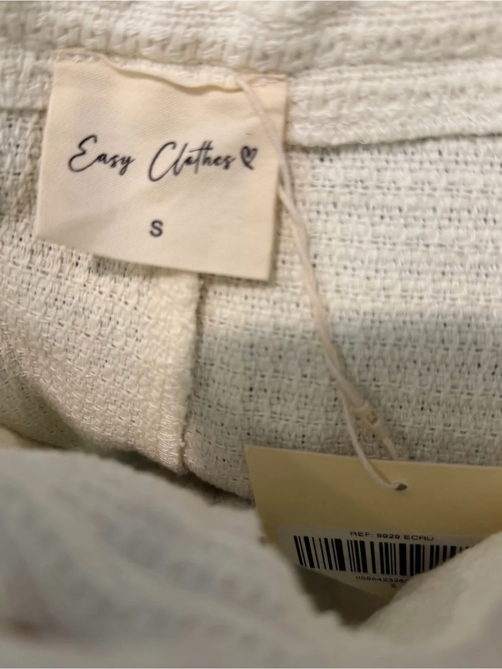 Ecru Adrian Women's Cream Textured High-Rise Shorts - Picture 9 of 9